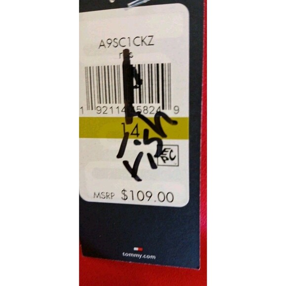 Tommy Hifiger Raspberry Womens Scuba Crepe Bell Sleeve Dress Size 14 NWT ($109) - Picture 15 of 16